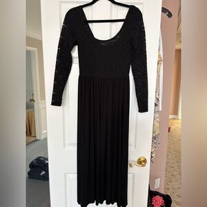 GAP Lacy Black Long Sleeve Dress